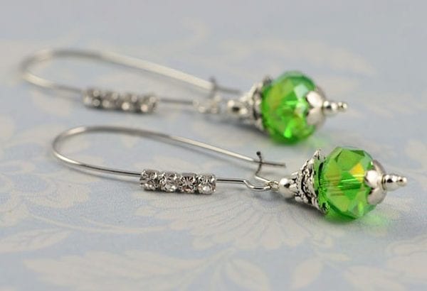 Handmade By An Australian Designer Green Drop Earrings 52