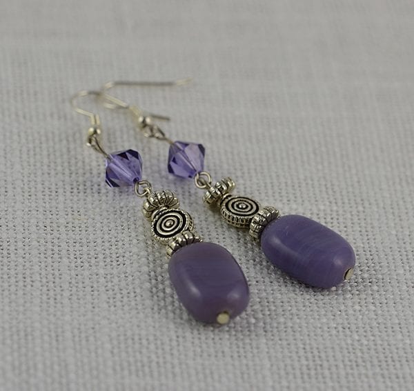 Purple Swarovski Earrings 55