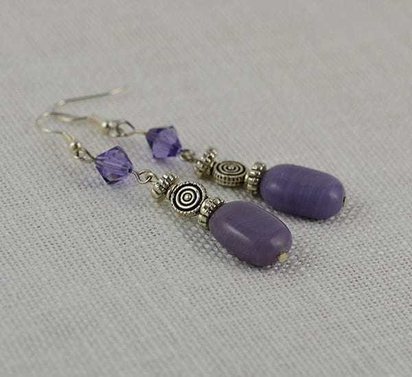Purple Swarovski Earrings 4