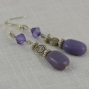 Purple Swarovski Earrings 60