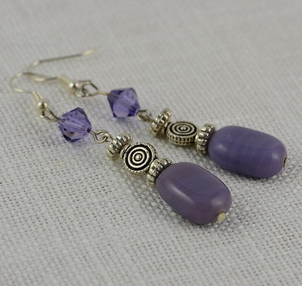 Purple Swarovski Earrings 53