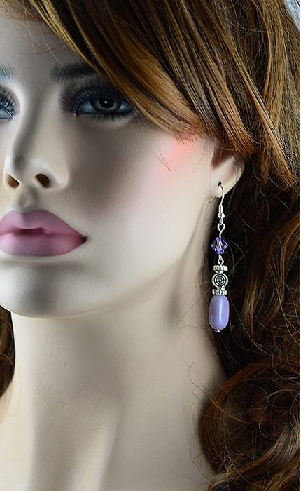 Purple Swarovski Earrings 52