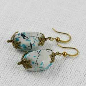 Spray Painted Turquoise Earrings 8