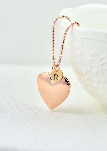 Personalised locket chain necklace