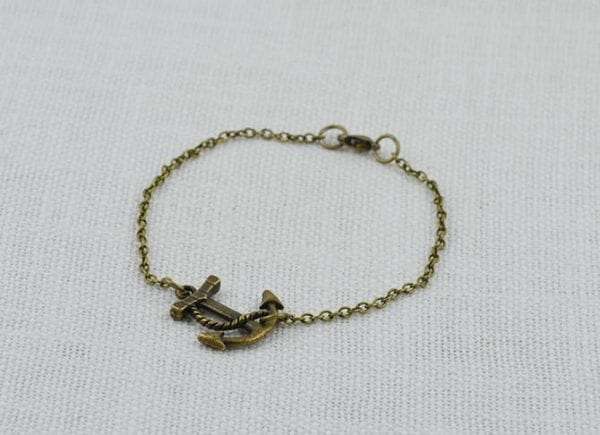 Anchor Bronze Charm Bracelet - Gift, Dainty Bracelet 52