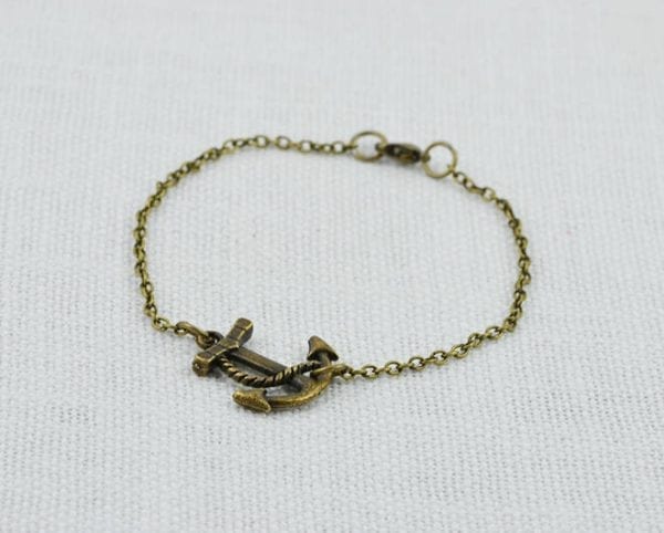 Anchor Bronze Charm Bracelet - Gift, Dainty Bracelet 55