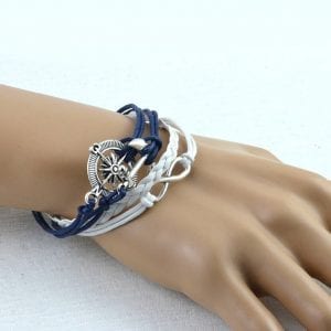 Anchor Infinity Silver Bracelet 2