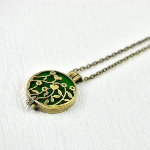 Stylish Aromatherapy Diffuser Necklace - Diffuser Jewellery, Bronze Filigree Flower Necklace, Oil Diffuser Pendant 8