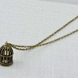 Bronze Cage Pendant Necklace 54