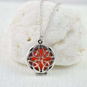 Silver Aromatherapy Diffuser Necklace