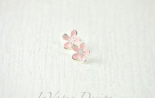 Dainty Sterling Silver Flower Stud Earrings 17