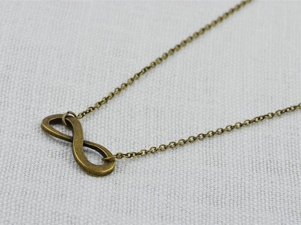 Infinity Necklace, Infinity pendant, Infinity Bronze Necklace Jewelry, Bronze Infinity necklace, Bronze jewelry, Pendant necklace jewellery