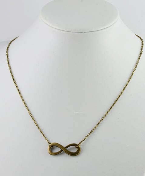 Infinity Necklace, Infinity pendant, Infinity Bronze Necklace Jewelry, Bronze Infinity necklace, Bronze jewelry, Pendant necklace jewellery