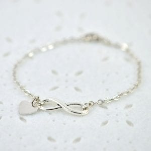 Infinity Silver Heart Bracelet - Charm, Elegant Simple Bracelet 51
