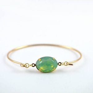 Mint Green Bangle Charm Bracelet 53