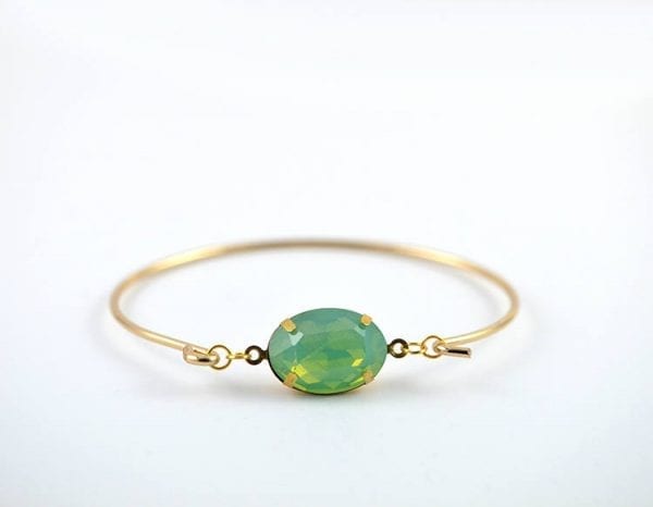 Mint Green Bangle Charm Bracelet 51