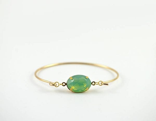 Mint Green Bangle Charm Bracelet 2