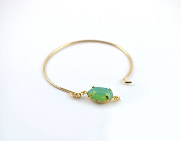 Mint Green Bangle Charm Bracelet 54