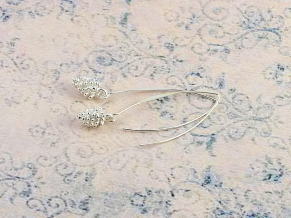 Dainty Silver Earrings - Bridesmaids, Dangle, Simple 52