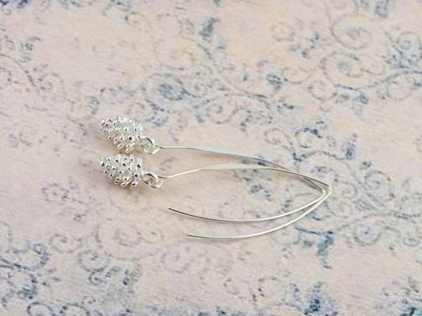 Dainty Silver Earrings - Bridesmaids, Dangle, Simple 4
