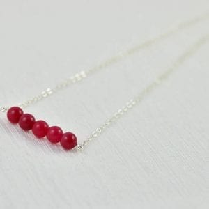 red coral gemstone necklace