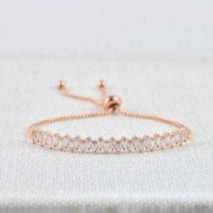 rose gold bridal bracelet
