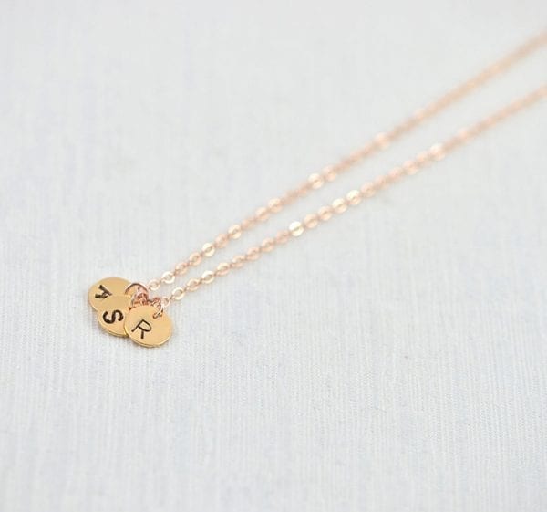 2019 Rose Gold Personalised Necklace With Initials 1