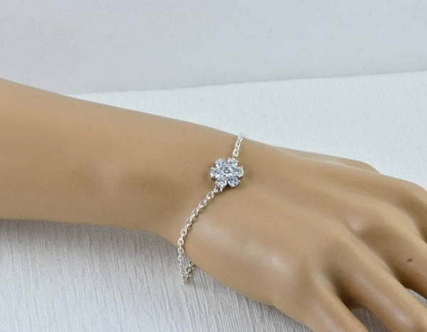 Silver Bridal Bracelet - Cubic Zirconia, Wedding, Bridesmaids Jewellery