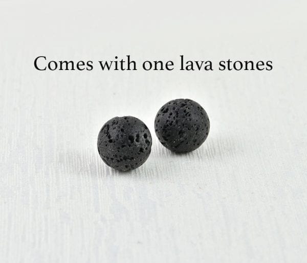 Silver Lava Stone Aromatherapy Diffuser Necklace for Essential Oils 56