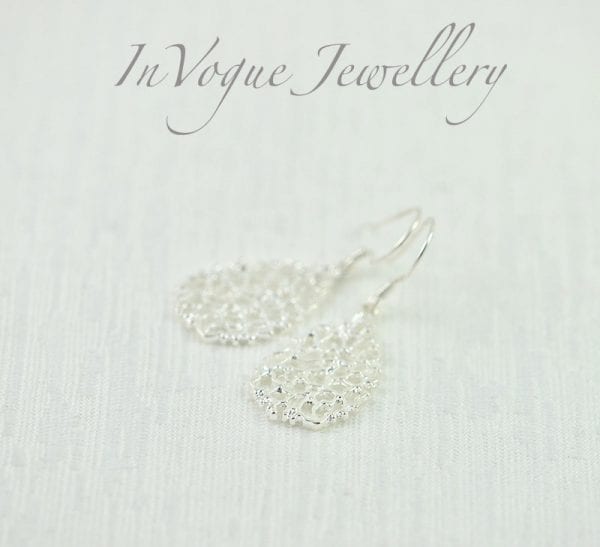 Drop Filigree Silver Earrings - Sterling Silver, Dangle, Everyday Jewellery 51