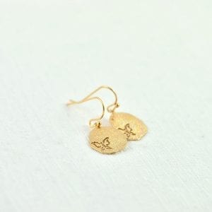 Simple Gold Butterfly Cutout Earrings 2
