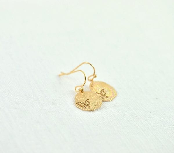 Simple Gold Butterfly Cutout Earrings 51