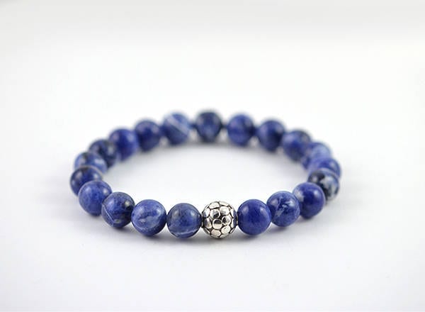 Sterling Silver Blue Quartz Bracelet - Light Blue Bracelet, Precious Stone Bridesmaids Bracelet 10