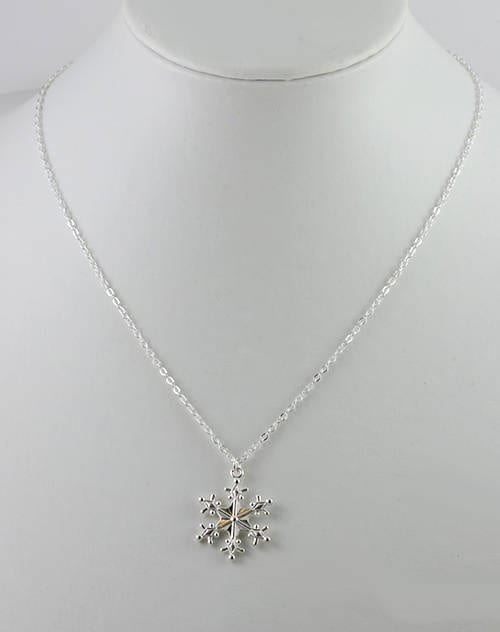 Snowflake Silver Necklace - Best Friend Jewelry, Silver Pendant, Chain Necklace 54