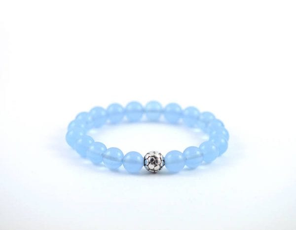 Sterling Silver Blue Quartz Bracelet - Light Blue Bracelet, Precious Stone Bridesmaids Bracelet 51