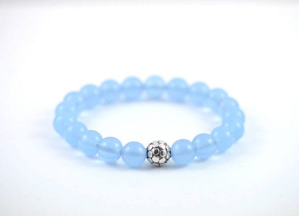 Sterling Silver Blue Quartz Bracelet - Light Blue Bracelet, Precious Stone Bridesmaids Bracelet 4