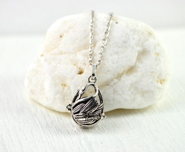 Swan Lava Stone Aromatherapy Diffuser Necklace for Essential Oils 52