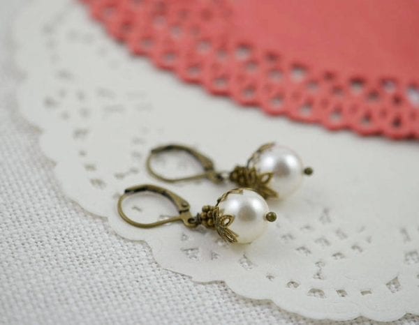 Swarovski Pearl Vintage Earrings