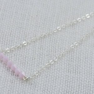 Swarovski Light Pink Bar Necklace - Crystal Necklace 52