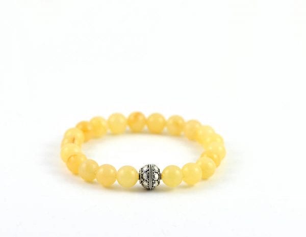 Yellow Honey Onyx Gemstone Stretch Bracelet 4