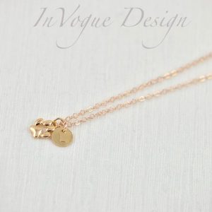 personalised engraved letter necklace