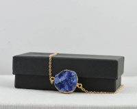 Long Sapphire Drop Gold Dangle Bridesmaids Earrings 6