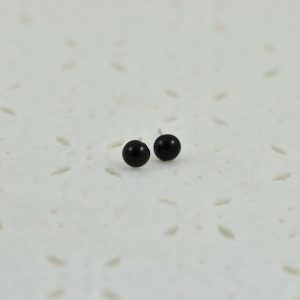 Black Onyx Gemstone Stud Earrings