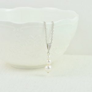Sterling Silver Swarovski Pearl Earrings - Drop, Bridal, Wedding Jewellery