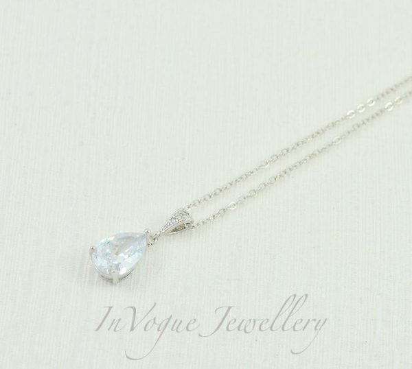 Silver Crystal Bridal Necklace