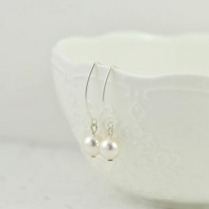 simple Swarovski pearls earrings