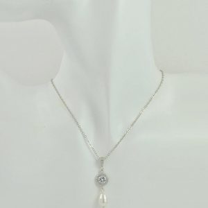 Silver Bridal Jewellery Set - Swarovski Pearls, Cubic Zirconia, Crystal, Wedding Set