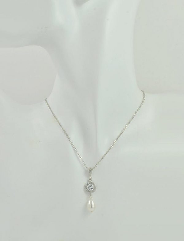 Silver Bridal Jewellery Set - Swarovski Pearls, Cubic Zirconia, Crystal, Wedding Set