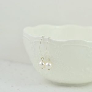 Simple Swarovski Pearl Earrings - Bridesmaids, Sterling Silver, Bridal Jewellery