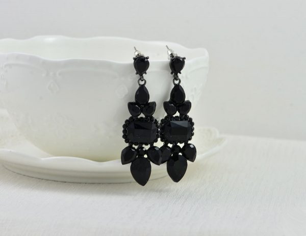 Jet Black Antique Silver Bridal Jewellery